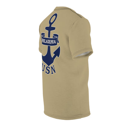 "USN Anchor", Unisex T-shirt (Service Khaki)