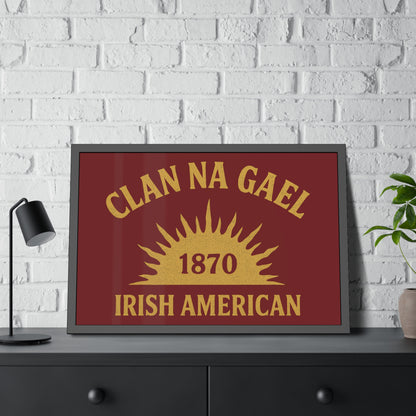"Clan na Gael - Irish American", Framed Paper Poster (Palladius Red)