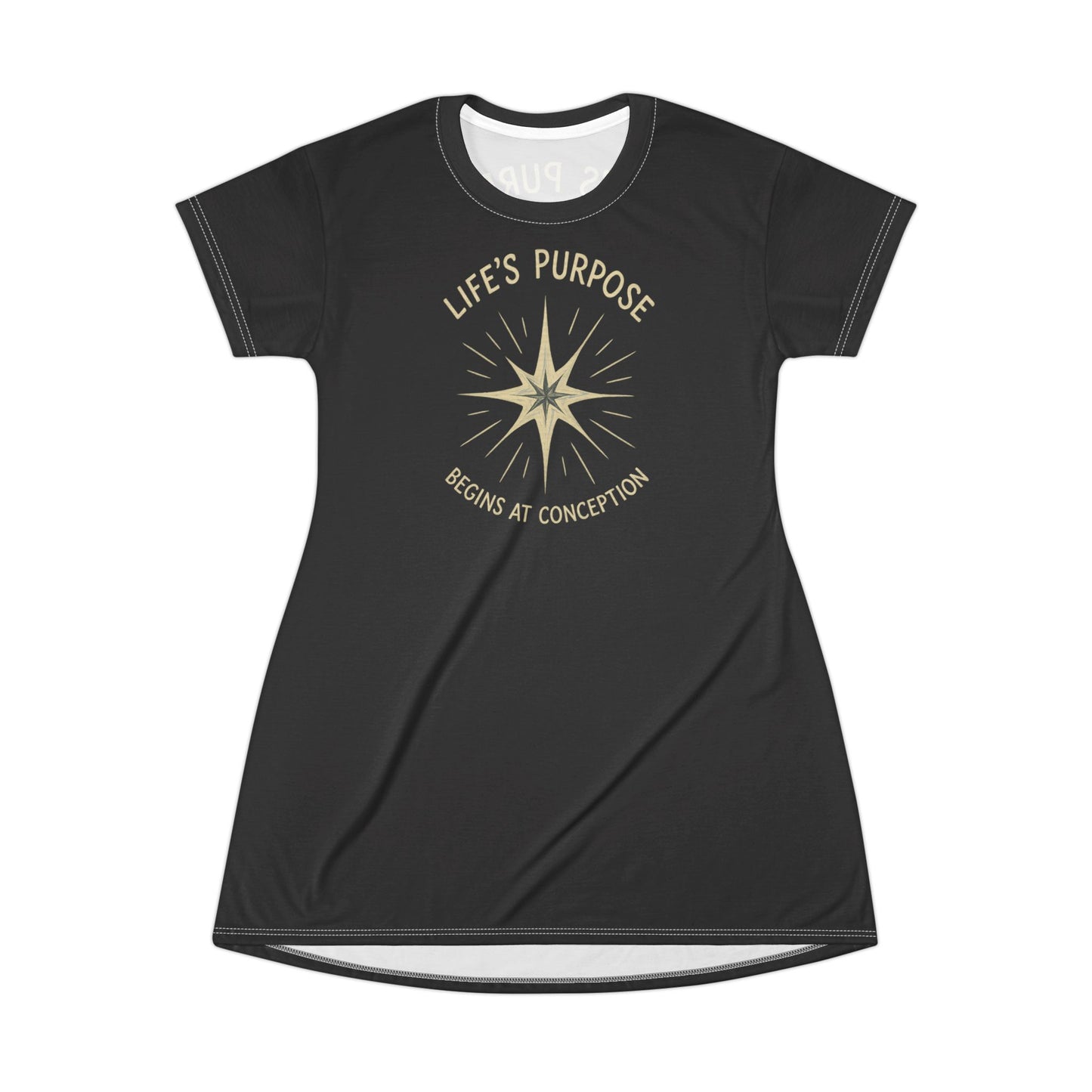 "Life's Purpose Begins at Conception #02", T-Shirt Dress (Lead)