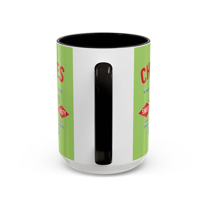 "Delicious Cherries", Colorful Mugs (11oz, 15oz) (Orchard Lime)