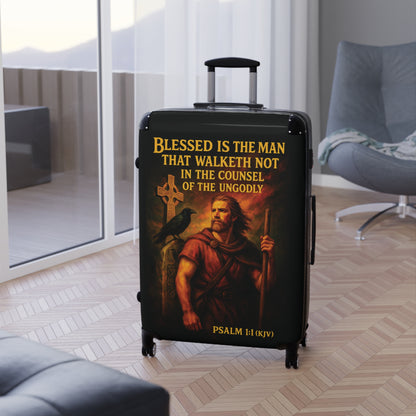 "Psalm 1:1 (KJV), Suitcases (Void Black)