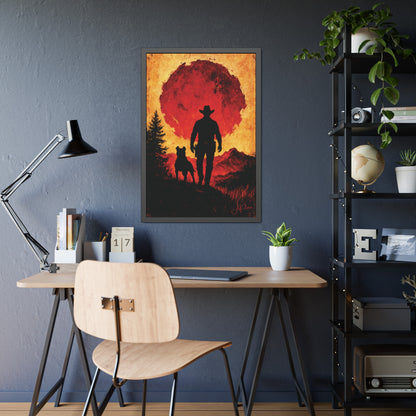 "Watchman of the Red Sun", Framed Paper Poster