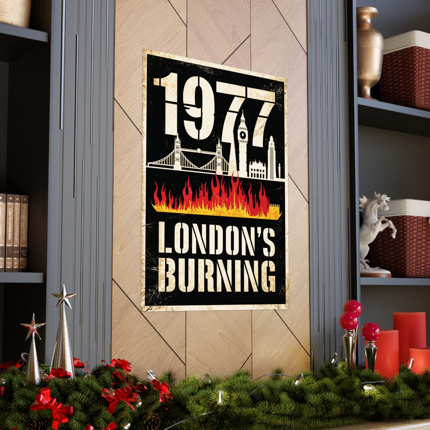 "1977 London's Burning", Matte Vertical Poster