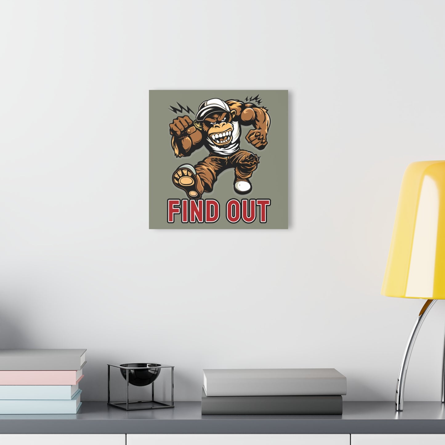 "Find Out", Acrylic Wall Prints (French Cleat Hanging) (Striking Grey)