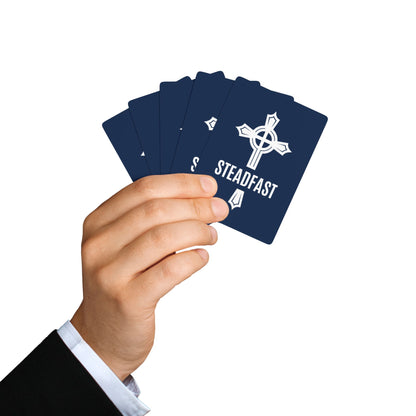"Steadfast Cross", Christian Playing Cards (Cambridge Blue)