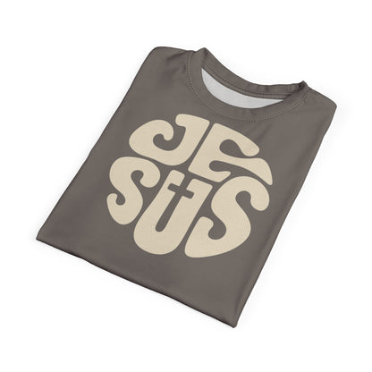 "Retro Jesus", Unisex T-shirt (Suede Grey)