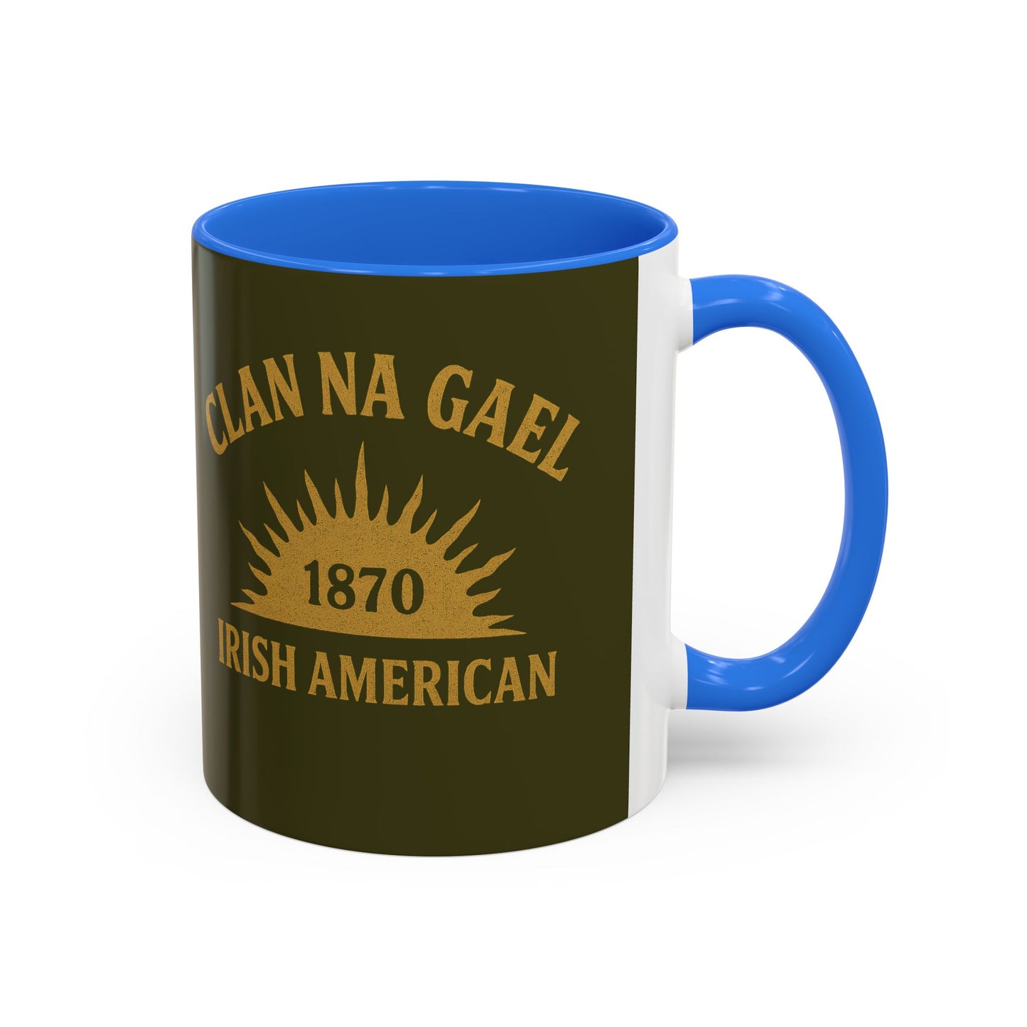 "Clan na Gael - Irish American", Colorful Mugs (11oz, 15oz) (Fianna Green)