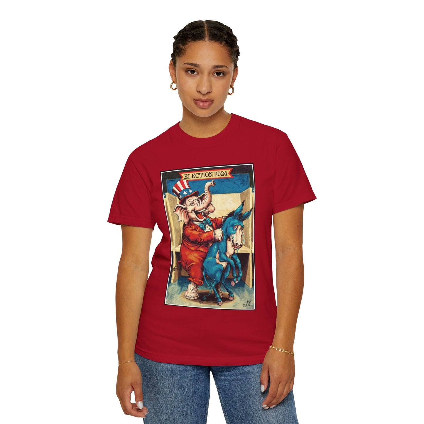 "MAGA Spanked the Donkeys 2024", Unisex T-shirt (Dark Colors)