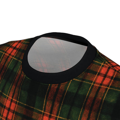 "Kilmor Brieve Tartan", Unisex Tee (Brieve Black Collar)
