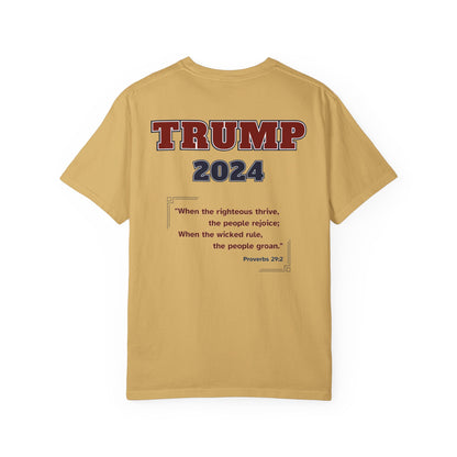 "Trump 2024 - Proverbs 29:2", Unisex T-shirt - Historical Collectible