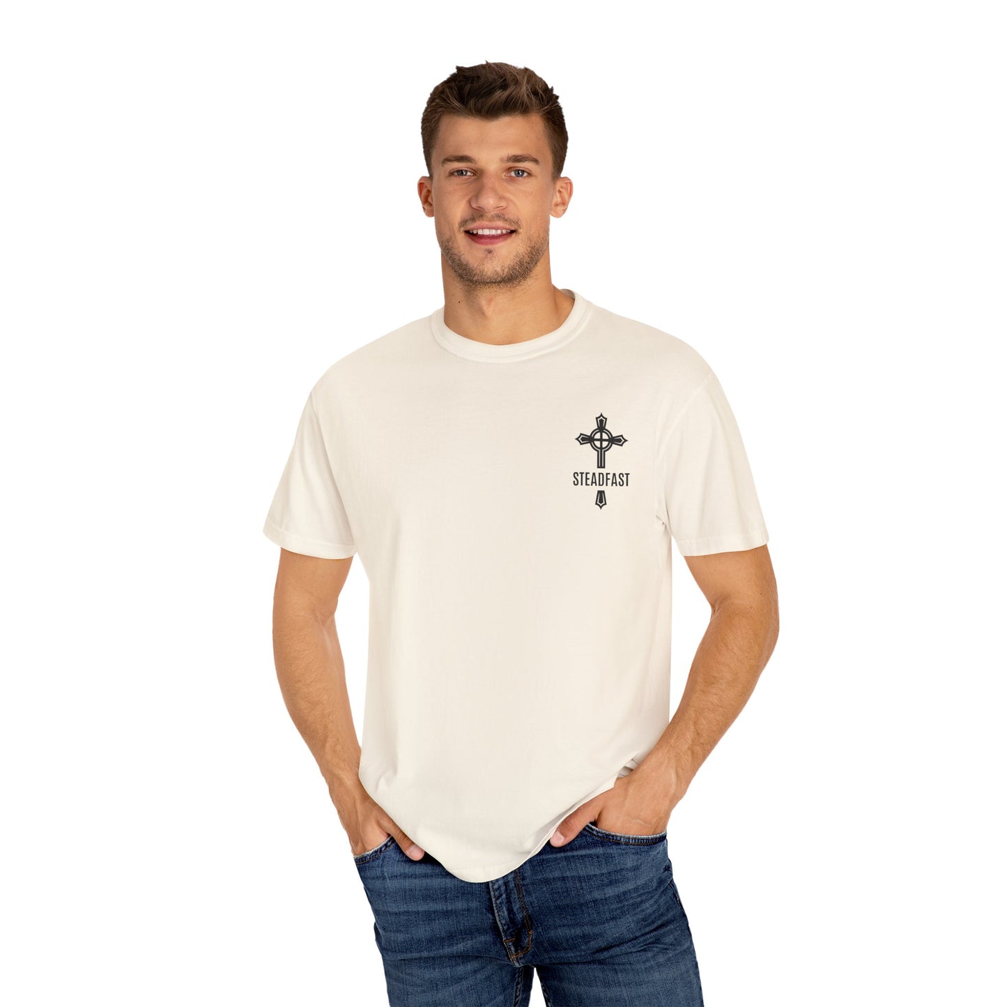 "Steadfast Cross in Black", Unisex T-shirt