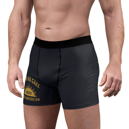 "Clan na Gael - Irish American", Men's Boxer Briefs (Black Denim)