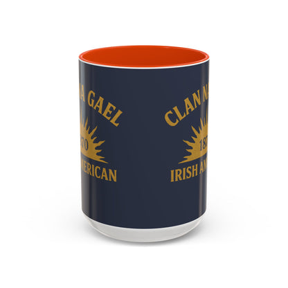 "Clan na Gael - Irish American", Colorful Mugs (11oz, 15oz) (Blue Burka Grey)