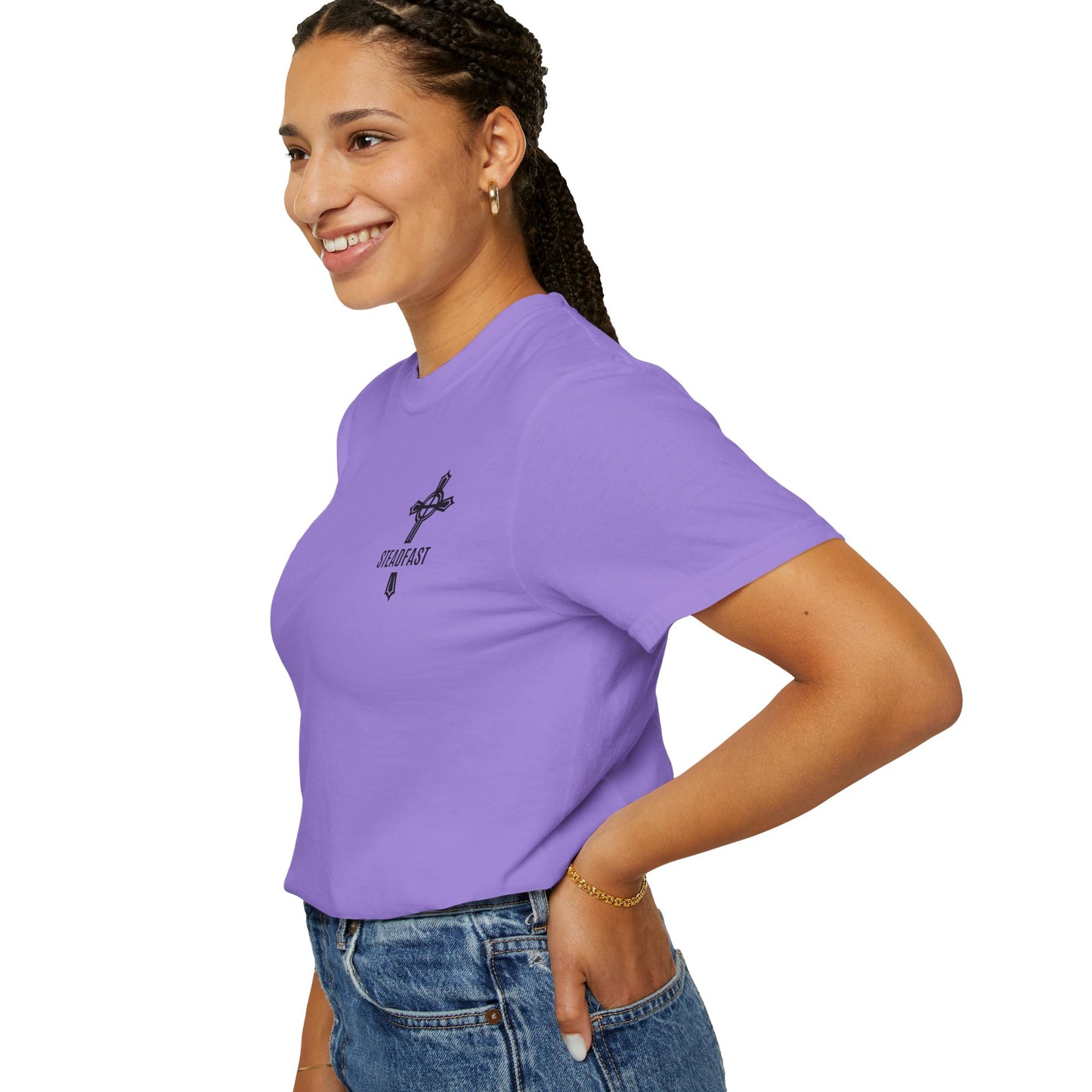 "Steadfast Cross in Black", Unisex T-shirt