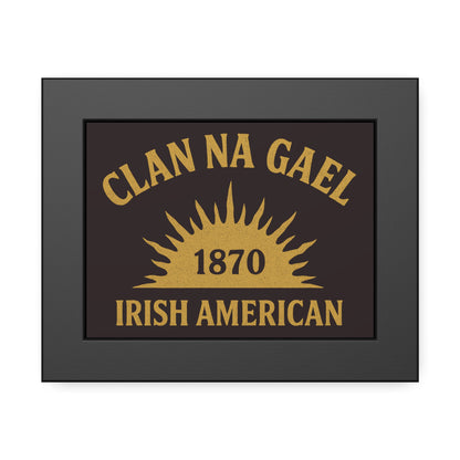 "Clan na Gael - Irish American", Framed Paper Poster (Seal Brown)