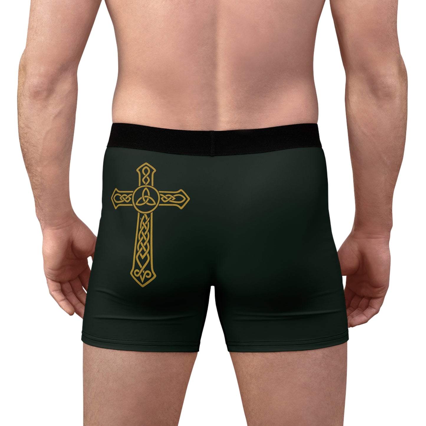 "Clan na Gael - Irish American", Men's Boxer Briefs (Túath Green)
