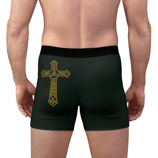 "Clan na Gael - Irish American", Men's Boxer Briefs (Túath Green)