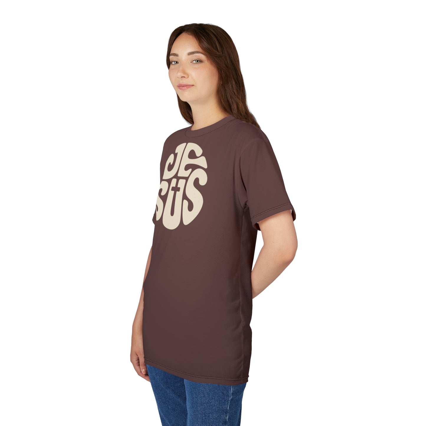 "Retro Jesus", Unisex T-shirt (Rose Ebony)
