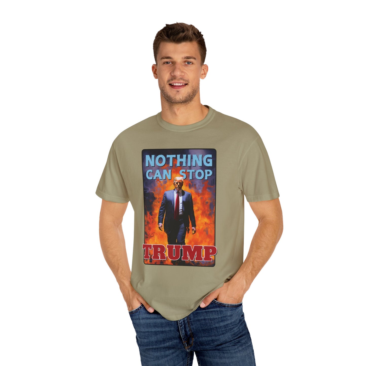"Nothing Can Stop Trump", Unisex T-shirt (Light Colors)