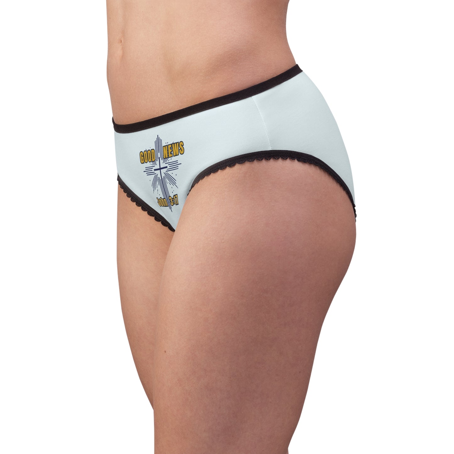 "Good News - John 3:17", Women's Briefs (Bubbles Blue)
