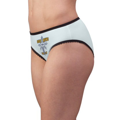 "Good News - John 3:17", Women's Briefs (Bubbles Blue)