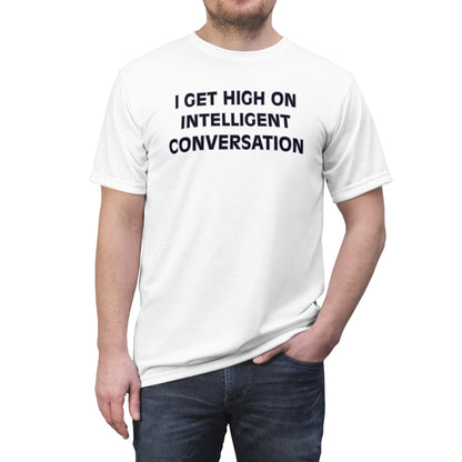 "Intelligent Conversation", Unisex T-shirt (White)