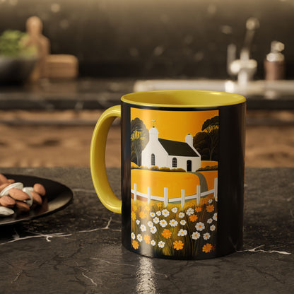 "Eaglais a’ Bhuidhe (Gaelic) - The Church of Golden Hope (English)", Colorful Mugs (11oz & 15oz)