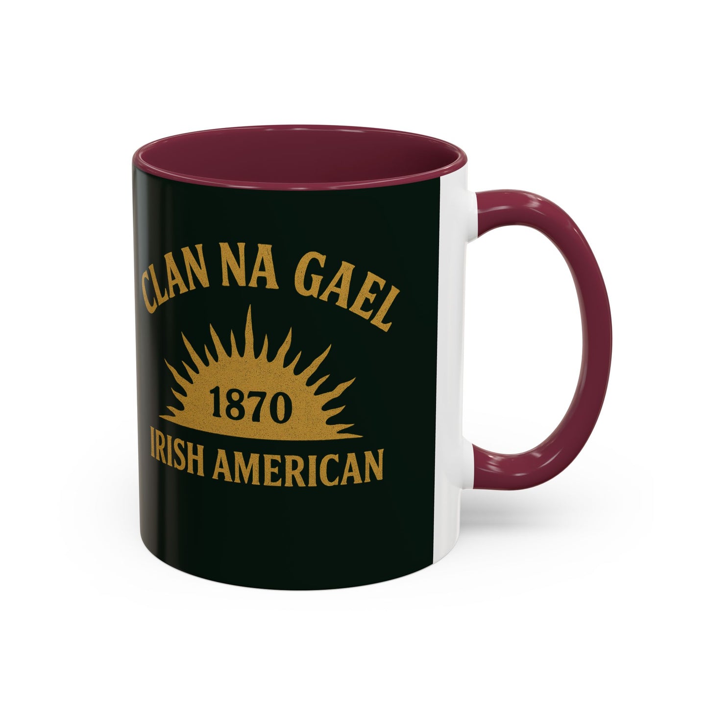 "Clan na Gael - Irish American", Colorful Mugs (11oz, 15oz) (Túath Green)
