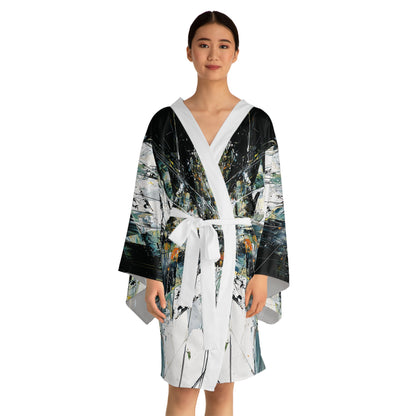 "Abstract 543", Long Sleeve Kimono Robe