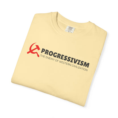 "Progressivism - Enemy of Western Civilization", Unisex T-shirt (Light Colors)
