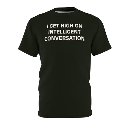 "Intelligent Conversation", Unisex T-shirt (Deep Foliage)