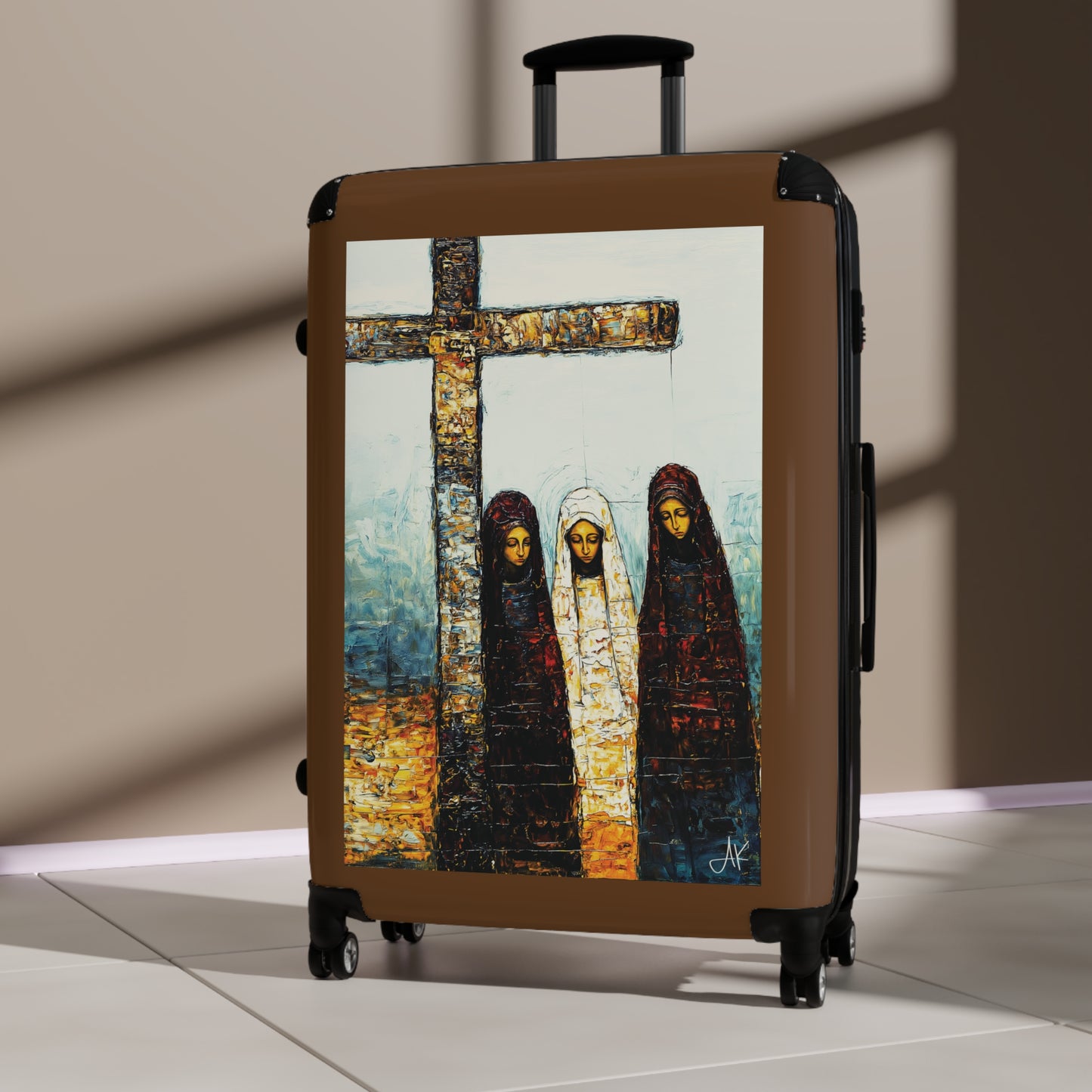 "At-the-Foot of the Cross - John 19:25", Suitcases (Dark Brown)