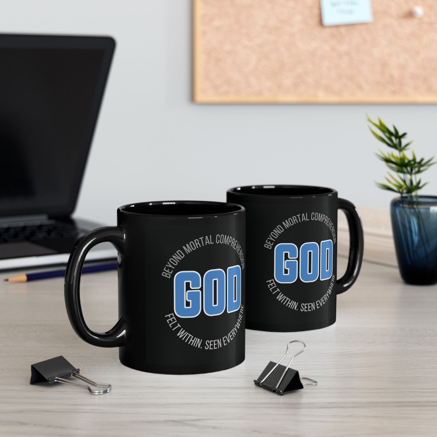 "GOD Beyond Comprehension", Black Mug