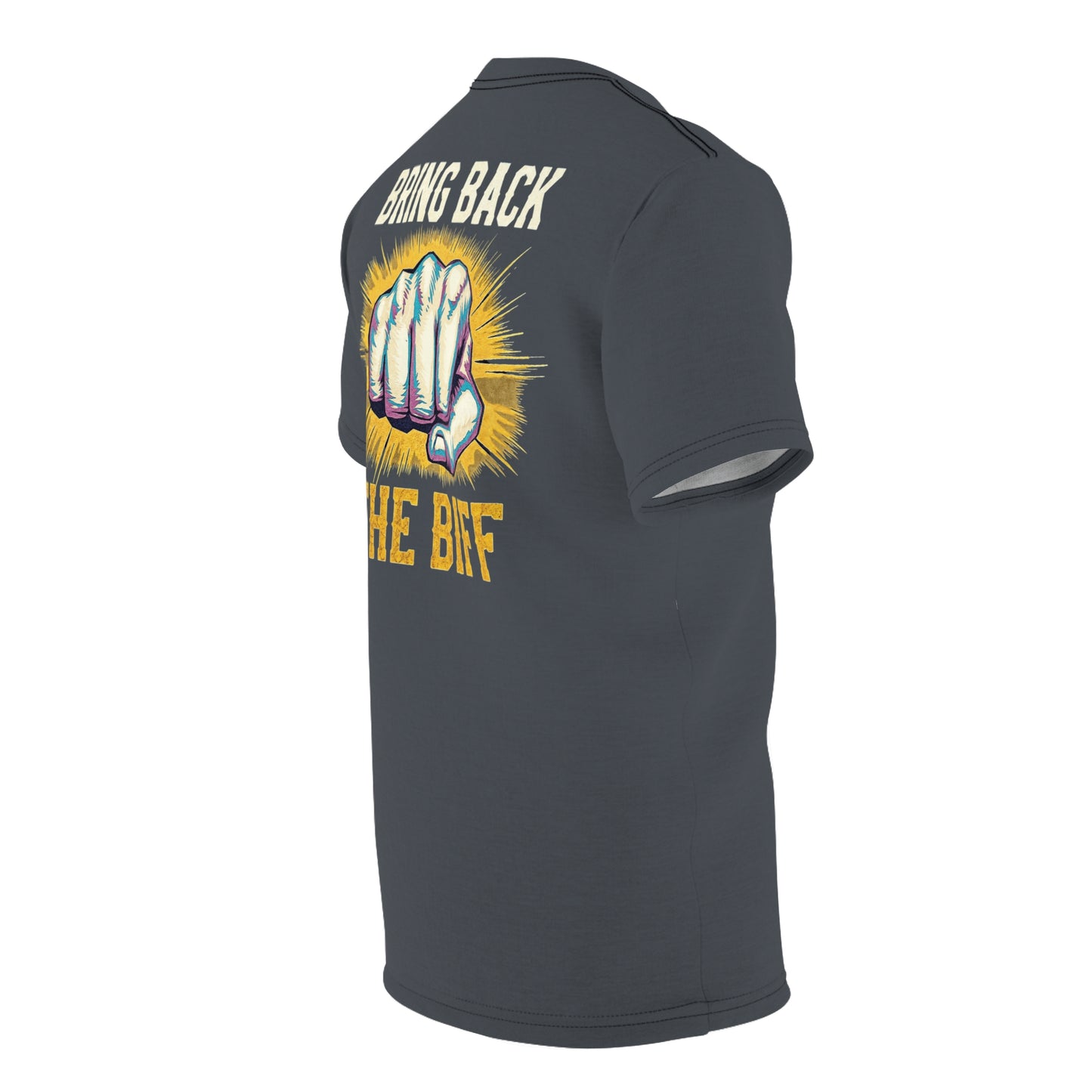 "Bring Back The Biff", Unisex T-shirt (Hebridean Grey)