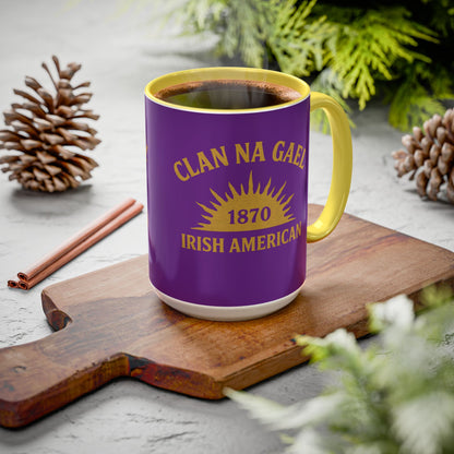 "Clan na Gael - Irish American", Colorful Mugs (11oz, 15oz) (Vesper Violet)