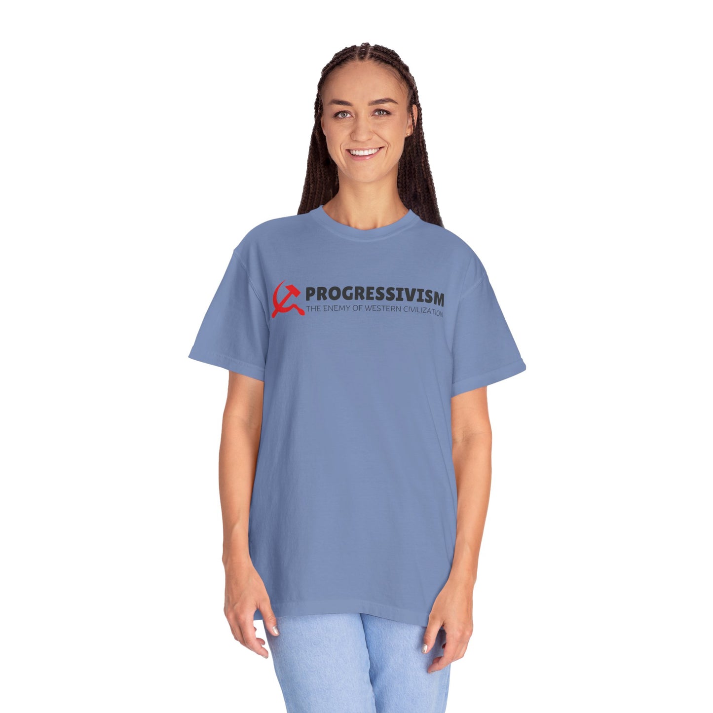 "Progressivism - Enemy of Western Civilization", Unisex T-shirt (Light Colors)