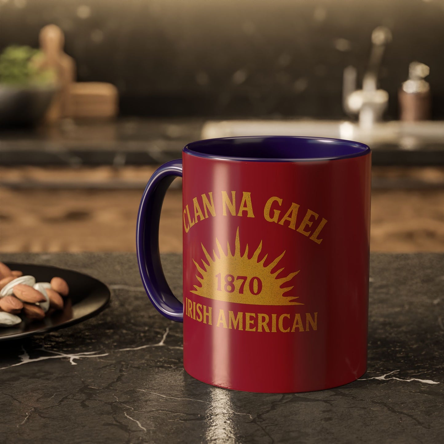 "Clan na Gael - Irish American", Colorful Mugs (11oz, 15oz) (Fénechas Red)