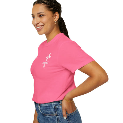 "Steadfast Cross in White", Unisex T-shirt