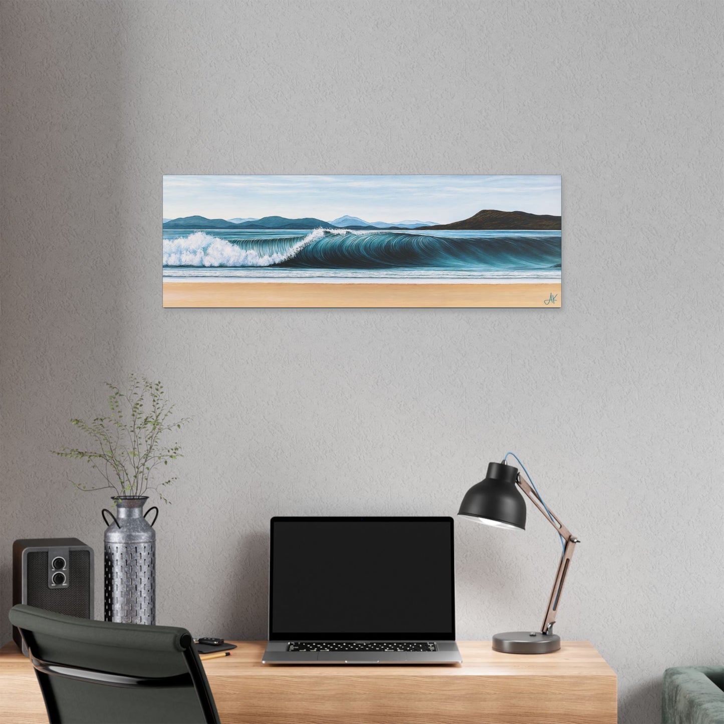 "A Moment of Inner Peace", Stretched Classic Canvas Fine Art Print (Harbour Blue)