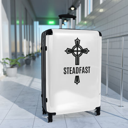 "Steadfast Cross", Suitcases (White)