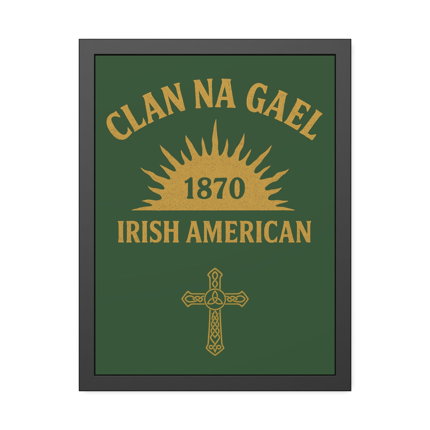 "Clan na Gael - Irish American", Framed Paper Poster (Brithemain Green)