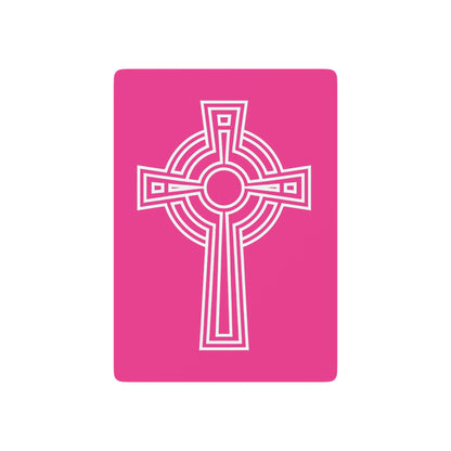 "A Simple High Cross", Christian Playing Cards (Knockout Pink)