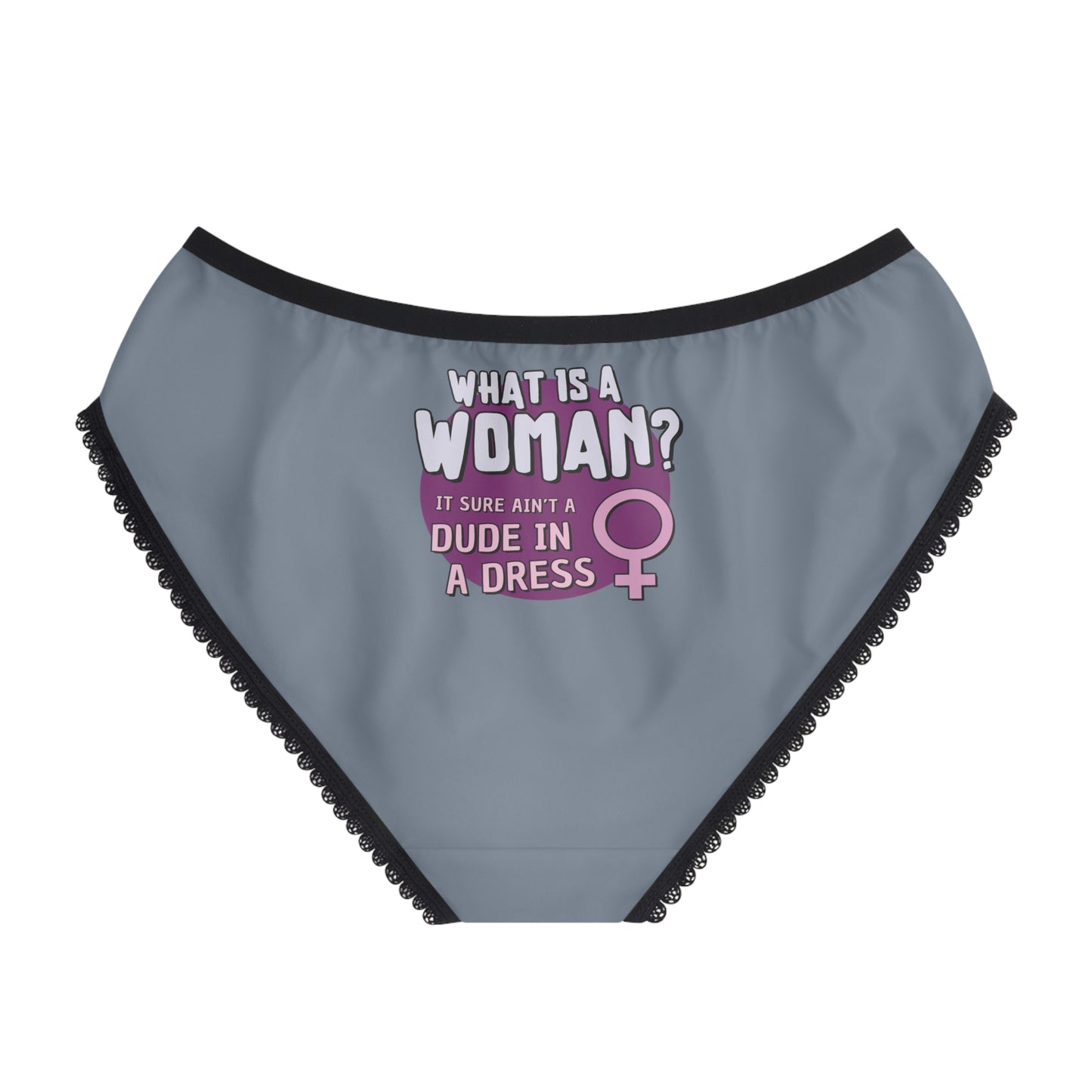 "What is a Woman" #01, Women's Briefs (Atlantic Grey)