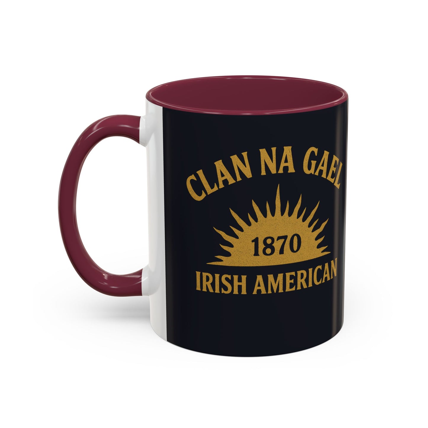 "Clan na Gael - Irish American", Colorful Mugs (11oz, 15oz) (Black Denim)