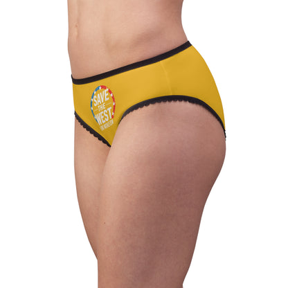 "Save the West - End Wokeism", Women's Briefs (Amber)