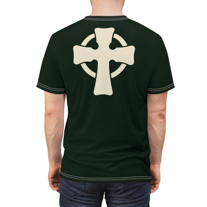"Retro Jesus", Unisex T-shirt (Dark Woodland)