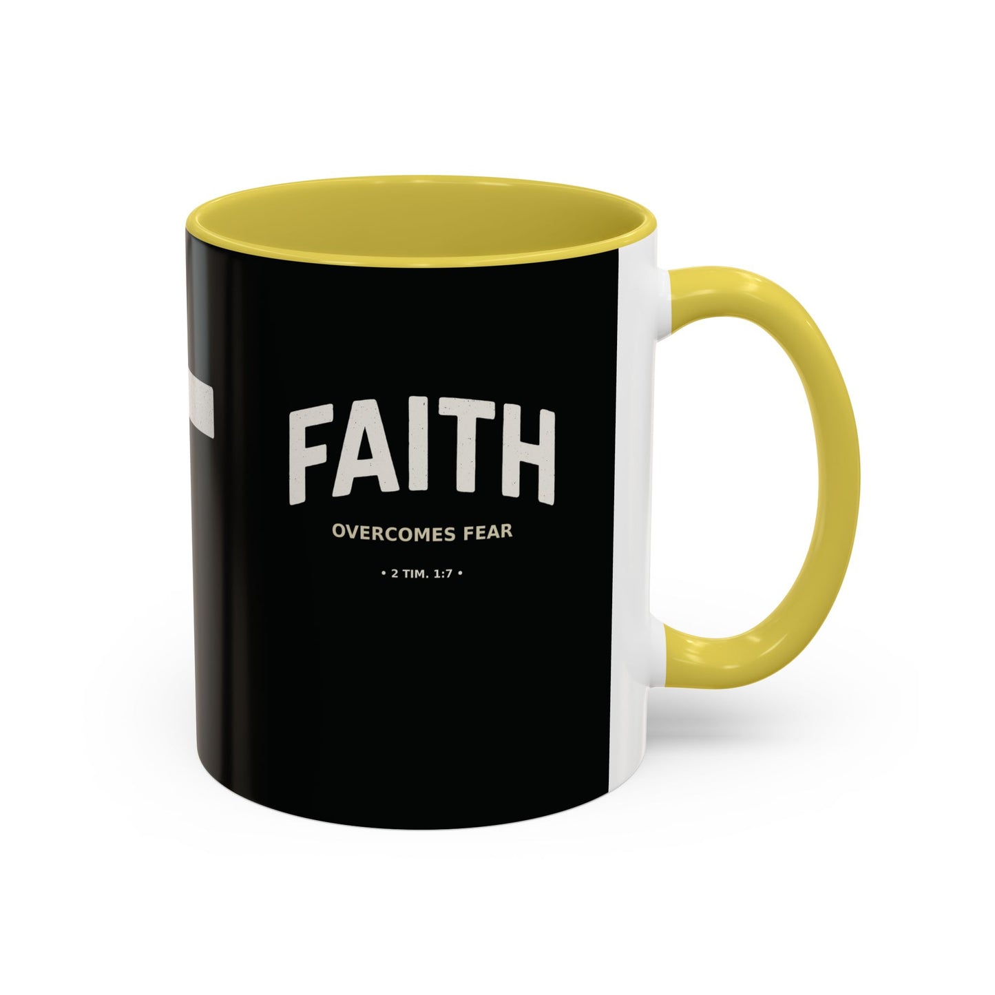 "Faith Overcomes Fear", Colorful Mugs (11oz, 15oz)