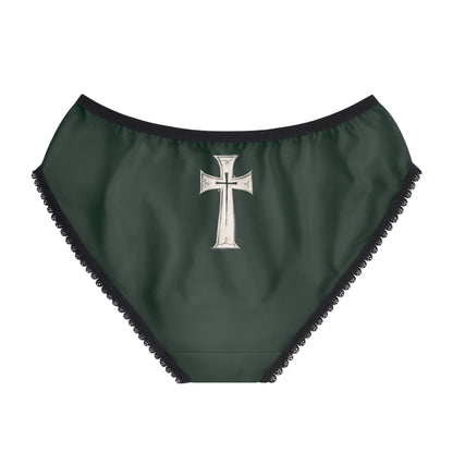 "First Darkness Then Comes Light" #02, Women's Briefs (Deep Grove Green)