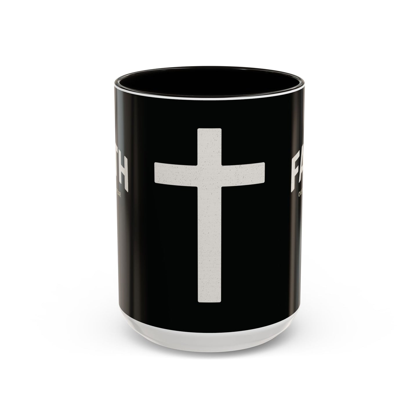 "Faith Overcomes Fear", Colorful Mugs (11oz, 15oz)