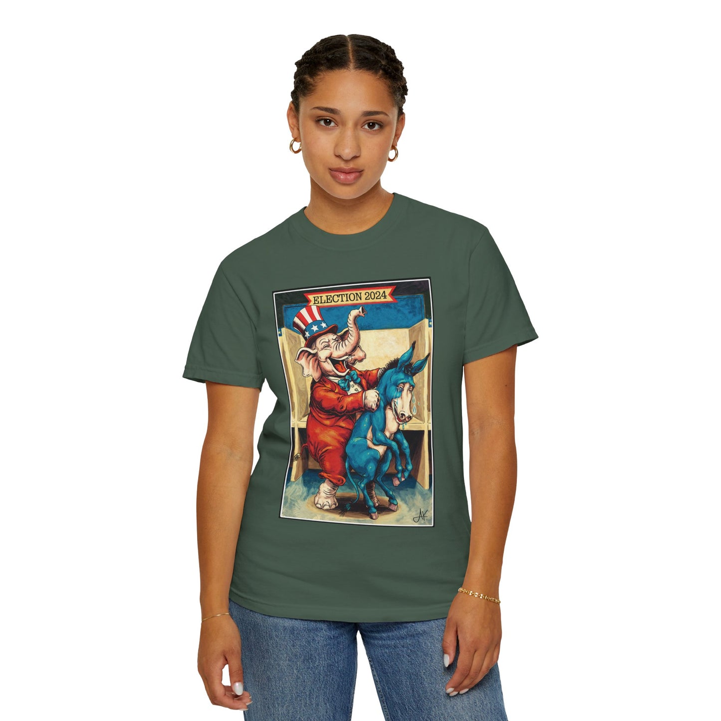 "MAGA Spanked the Donkeys 2024", Unisex T-shirt (Dark Colors)